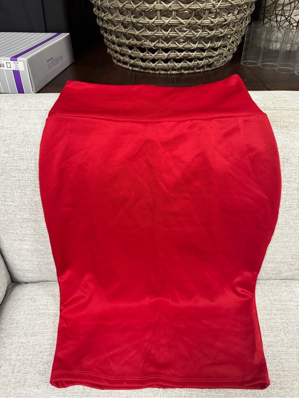 Silhouette Red Women’s Pencil Skirt - Smooth Stretch